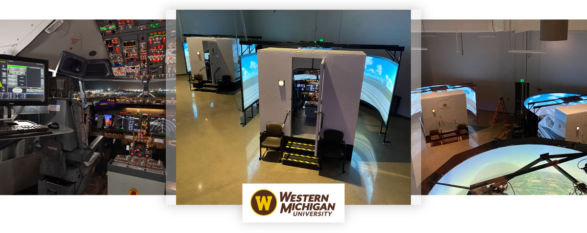 B737MAX Simulator Flight Deck At Western Michigan University